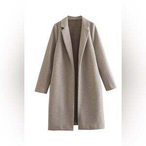 Beige Zara open coat